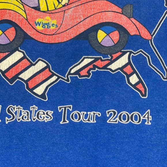 Vintage The Wiggles United States Tour 2004 Shirt Youth Medium ? Y2K Blue 17x20 - Picture 8 of 12